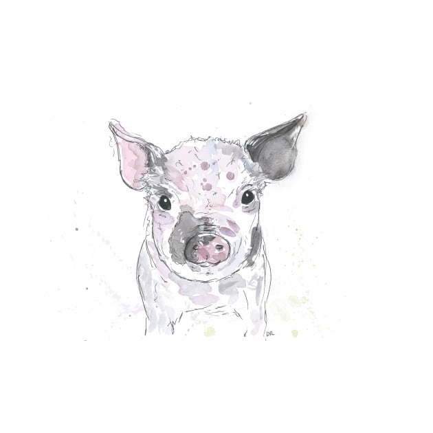 Piglet portrait. by DebTheZeb