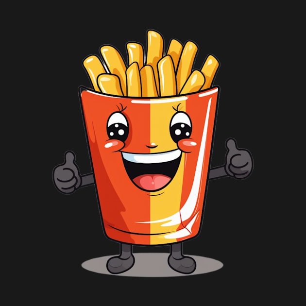 kawaii french fries T-Shirt cute potatofood by nonagobich