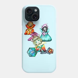 Cute dungeons and dragons kittens with D20 dice Phone Case