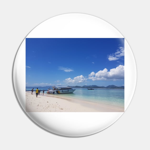 Phuket Blue Beach Pin by jellytalk