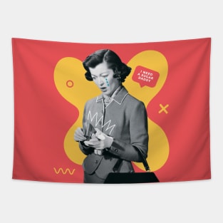 Funny Retro Woman // I Need a Sugar Daddy Tapestry