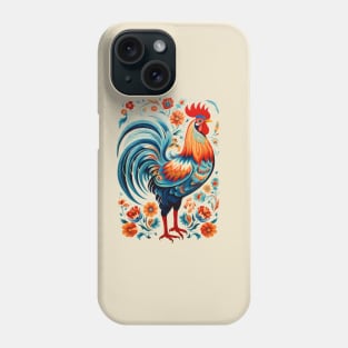 Floral Country Chicken Design | Vintage Retro Style Phone Case