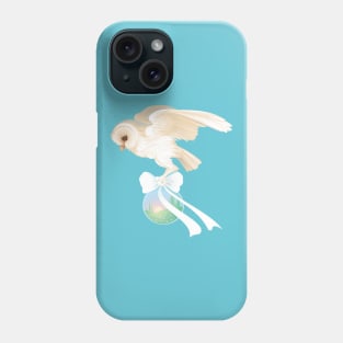 Barn Owl Carrying Sunrise Globe Phone Case