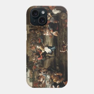 A Peasant's Feast in the Village Square by Mattheus van Helmont Phone Case