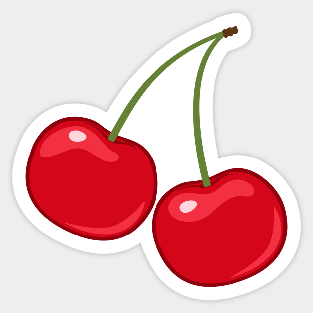 Red cherries stickers - Cherries - Sticker | TeePublic