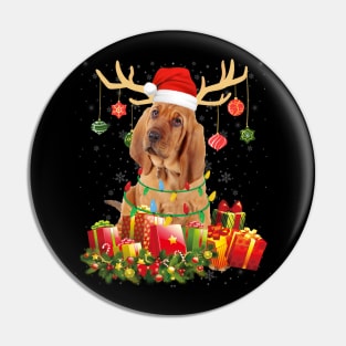 Bloodhound Christmas Gift t-shirt Dog Lover Christmas Gift Pin