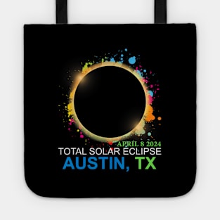 Total Solar Eclipse 2024 Austin Texas Colorful Totality Tote