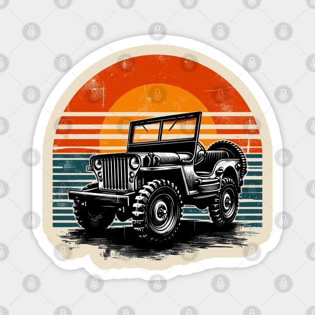 Willys Jeep Magnet by Vehicles-Art