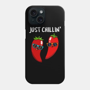 Just Chillin Cute Chilli Pun Phone Case