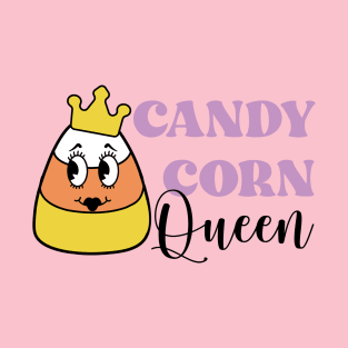 Candy Corn Queen Funny Halloween Lazy Costume T-Shirt