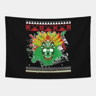 Color Exploding Skull Tapestry