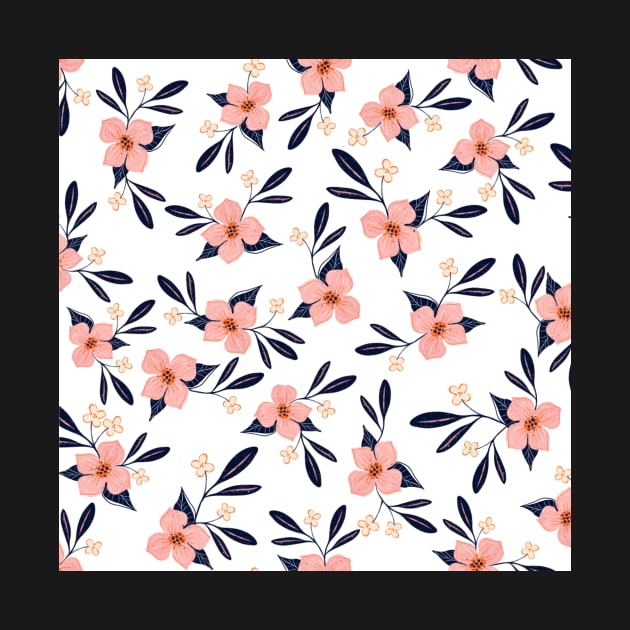 Pink flowers pattern by Papergrape