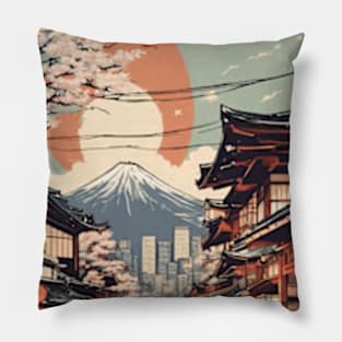 japan tokyo vintage travel tourism 15 Pillow