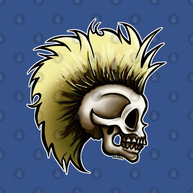 Punk Skull (Bleach Blonde Version) by Jan Grackle