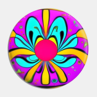 Psychedelic Flower | AI Generated design by @remlorart Pin