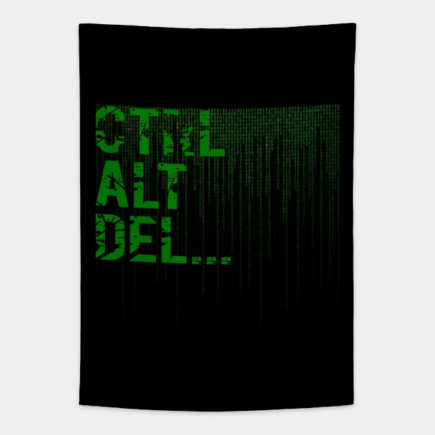 Ctrl Alt Delete Tapestry by Boo Face Designs