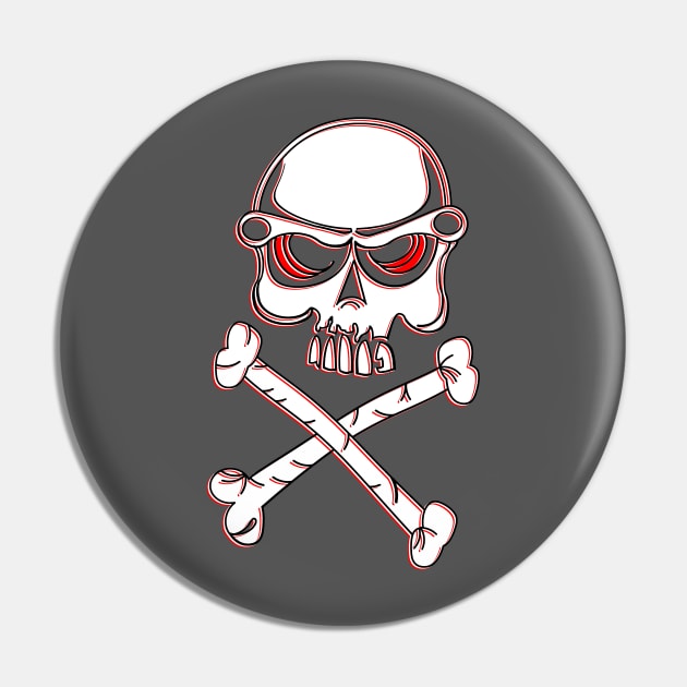 No Passage Skull Crossbones Danger Warning Hazard Bones Risk Pin by 4rpixs