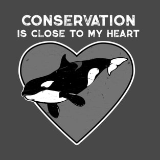 Killer Whale Conservation Heart T-Shirt