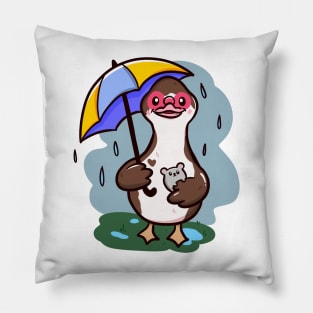 Rainy days duck Pillow