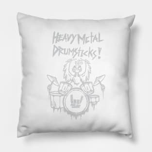 Heavy Metal Headbanger Gift Drummer Chicken Playing Drums Pillow