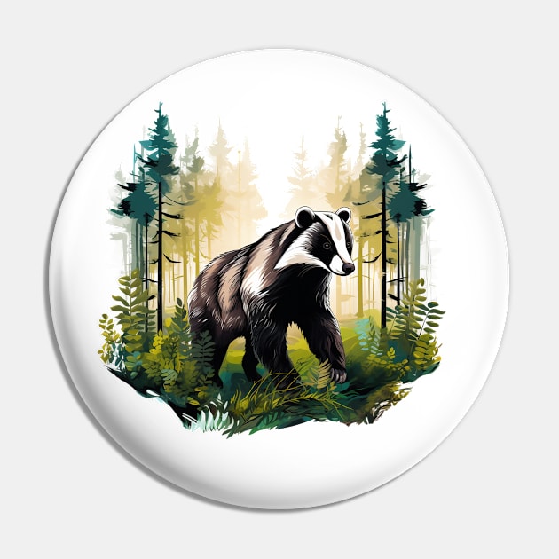 Badger Lover Pin by zooleisurelife