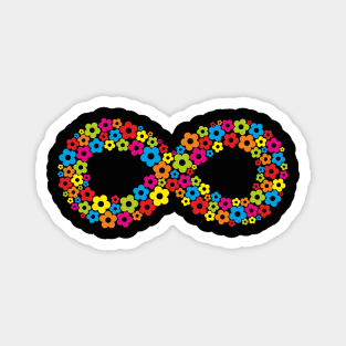 Infinity sign Flower Power Flower Gift Magnet