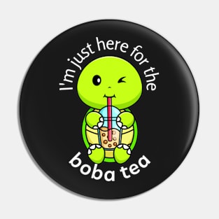 Boba Tea Cute Turtle Pin