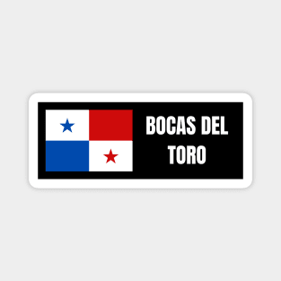 Bocas del Toro City with Panama Flag Magnet