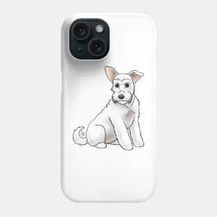 Dog - Miniature Schnauzer - White Natural Phone Case