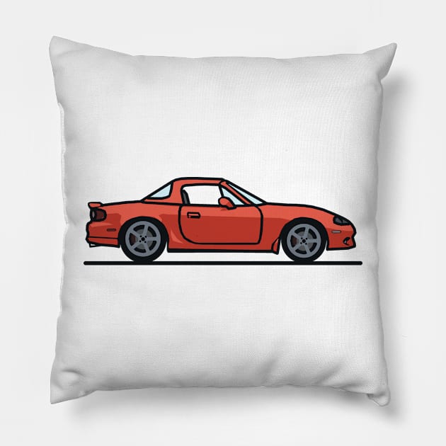 Velocity red mazdaspeed miata Pillow by antipc