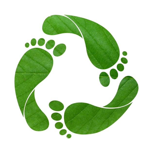 Recycle Green Footprint by Honu Art Studio