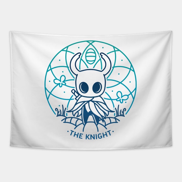 The Knight Lineart Tapestry by Alundrart