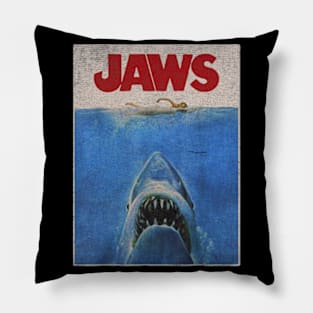 shark killing beach summer Pillow