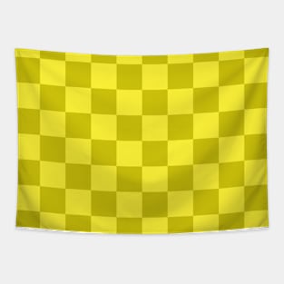 Checkered Square Seamless Pattern - Yellow Tones Tapestry