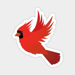 Flying northern cardinal Magnet