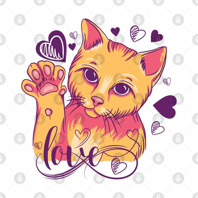 Valentine Cat by ArtRoute02