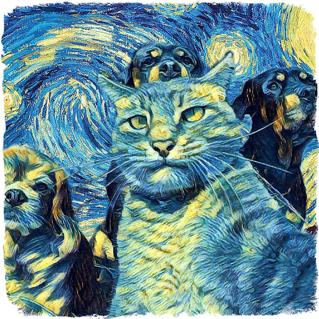 The Pet Society Van Gogh Style Kids T-Shirt by todos