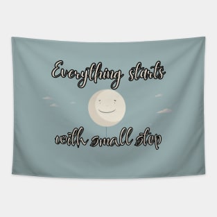 Everything starts with small step, minimalistic, gift present ideas Tapestry
