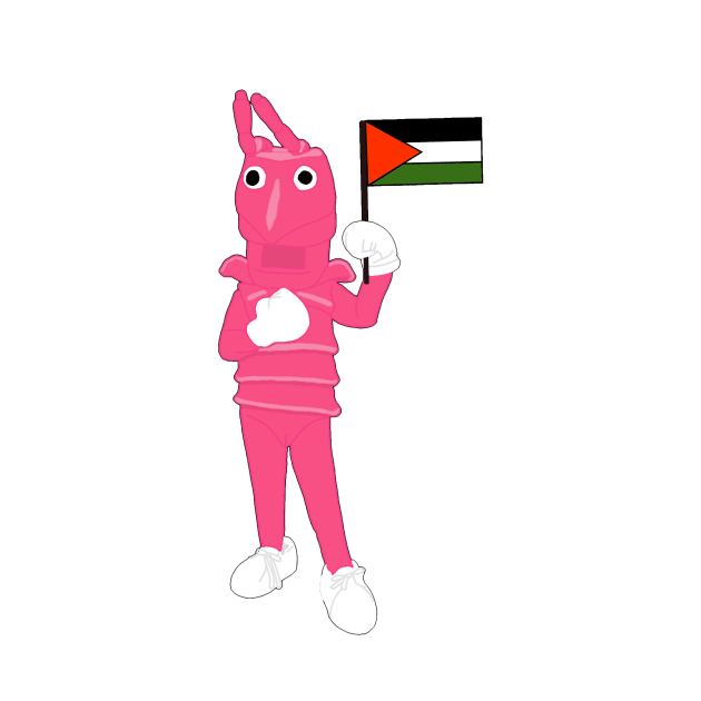 Shrimpy says "Free Palestine!" by PlanetWeirdPod