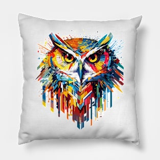 Owl Bird Animal Nature Freedom Wildlife Wonder Abstract Pillow