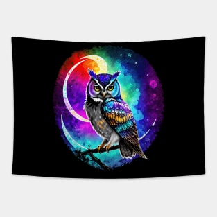Mystical Moonlight Owl Tapestry