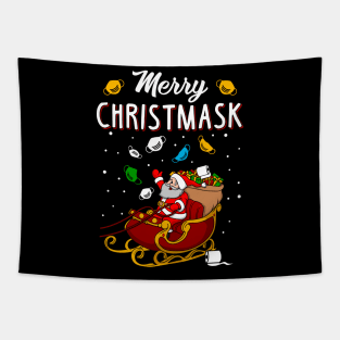 Merry Christmask. Funny Christmas Sweatshirt 2020. Tapestry