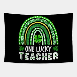 One Lucky Teacher Rainbow St Patrick’s Day Tapestry