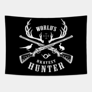 world's okayest hunter Tapestry