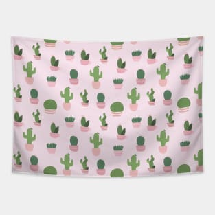 cactus in pink pots and vases pattern Tapestry