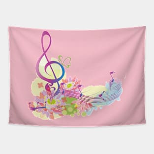 Musical Flowers Tapestry