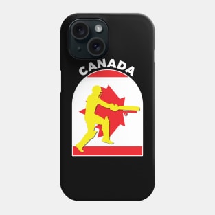 Canada Cricket Batsman Canada Flag Phone Case