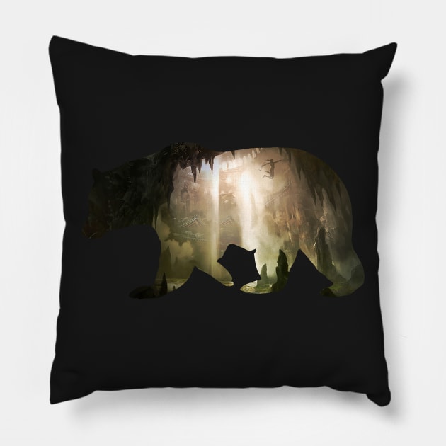 Tomb Raider - Geothermal Tomb Pillow by Aleecat