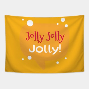 Jolly Jolly Happy Christmas Greeting Season Tapestry