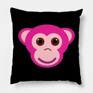 Pink Monkey Pillow